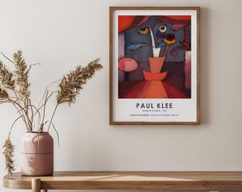 Paul Klee Abstract Art Print, Autumn Flower Painting