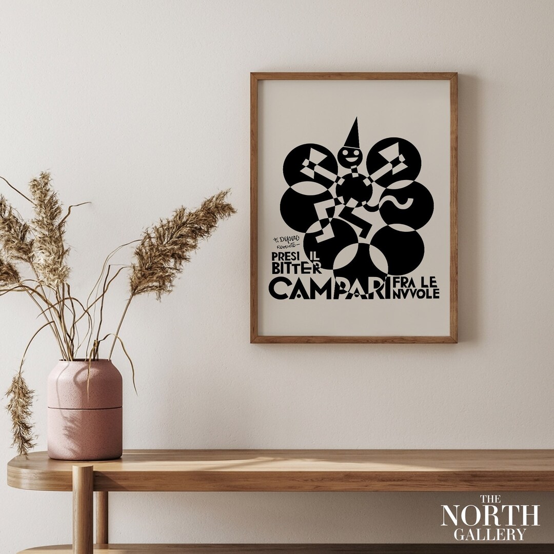 Bitter Campari Apéritif advertising poster by Carlo Fisanotti, 1957