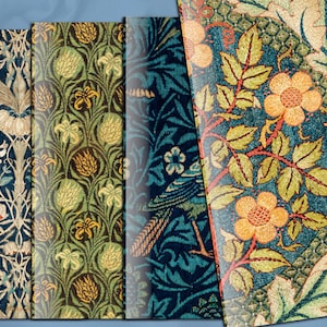 Sélection de 8 motifs vintage par William Morris, SAMSUNG GALAXY modèles S8, S9, S10, S20, NOTE 20 S21, S22, S23, S24, S25 Art nouveau