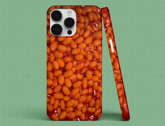 Baked Bean Illustration iPhone Case, iPhone Snap Case, iPhone Tough Case, all iPhone 7,8,X,11,12,SE,13,14,15,16 Fun Food Lover Humourous