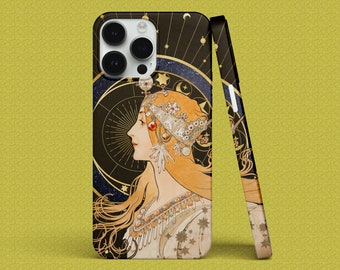 Zodiaque by Alphonse Mucha iPhone Case, iPhone Snap Case, iPhone Tough Case, all iPhone 7,8,X,11,12,SE,13,14,15,16 Classic Art Nouveau