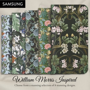Selección Art Nouveau de 8 diseños clásicos de estilo William Morris, SAMSUNG GALAXY Modelo S8, S9, S10, S20, NOTE 20, S21, S22, S23, S24, S25