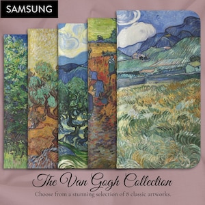 Colección de arte impresionista de Van Gogh de 8 obras de arte clásicas, SAMSUNG GALAXY Modelo S8, S9, S10, S20, NOTE 20, S21, S22, S23, S24 S25 Bellas Artes