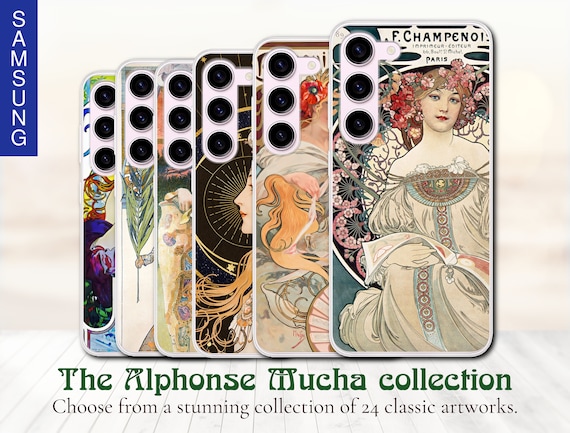Alphonse Mucha Art Nouveau Collection of 24 classic artworks, Samsung Flexible Gel Soft Grip Case,Samsung Galaxy, Galaxy Note all Models
