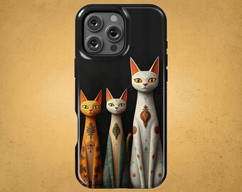 Three Cute Cats Phone Case, Cat Lover Gift