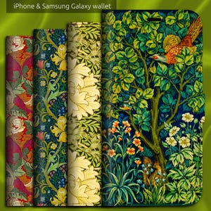 William Morris Handyhülle mit Kartenfächern, Geldtasche und Magnetverschluss