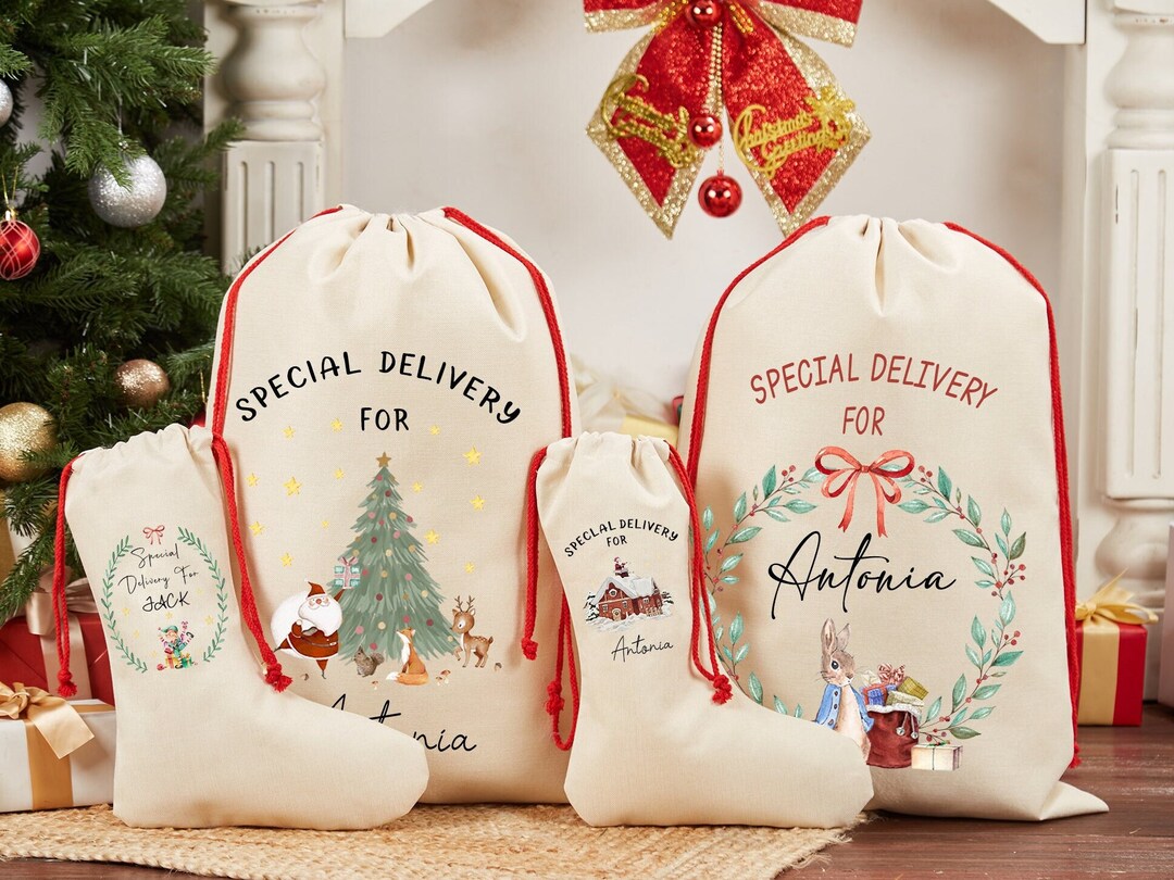 Sacco X Albero Di Natale Sacco regalo di Natale personalizzato per Natale sacco di - Etsy Italia