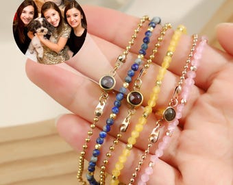 Customized Photo Projection Bracelet,Bracelet With Photo Projection,Soul Sisters Bracelet,Mother Daughter Bracelet,Birthday Gift For Her