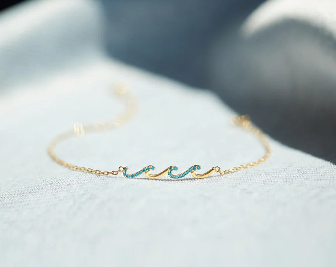 To my bestie,I'd Be So Lost Without You Triple Wave Friendship Matching Bracelet,Women's wave bracelet, Friendship bracelet, Birthday gift