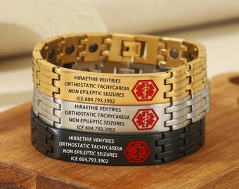 Braccialetto Medico Unisex - ID Acciaio Inossidabile Personalizzabile - Foto 12
