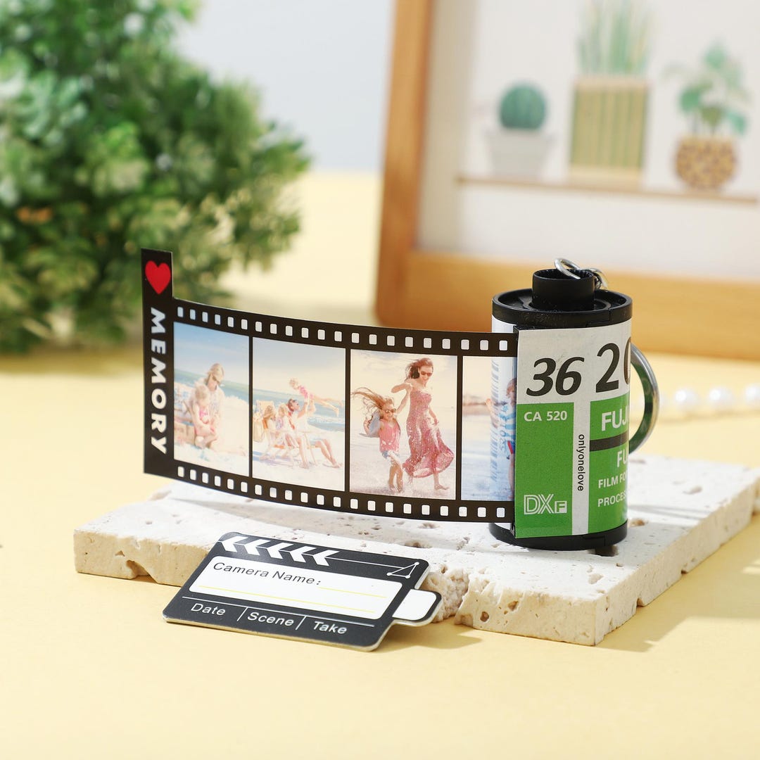 Personalized Film Photo Keychain,customizable Photo & Text Film ...