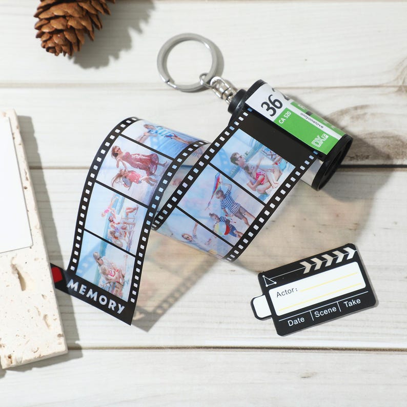 Personalized Film Photo Keychain,customizable Photo & Text Film ...