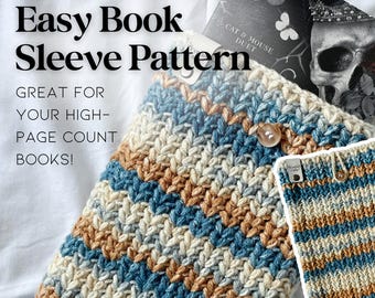 Crochet Book Sleeve Pattern: Beginner-Friendly Cozy Design (Digital Download) | The Brady Book Sleeve