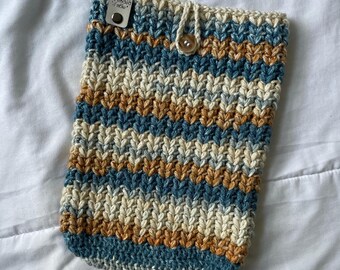 Handmade Crochet Book Sleeve, Tablet Cover, eReader Protector