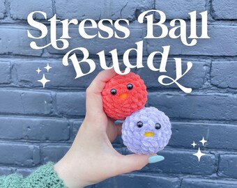 Stress Ball Buddy Handmade Crochet Fidget Sensory Toy for Kids & Adults