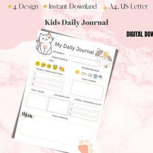 Digital Prints Diary for Childrenkids Daily Planner Kids - Etsy