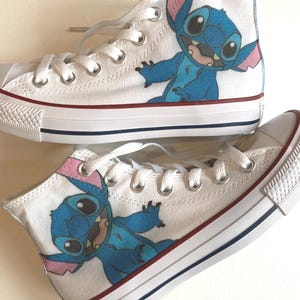 Converse alte di Stitch, scarpe di Lilo e Stitch, scarpe da ginnastica di Stitch