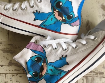 Scarpe da ginnastica Converse All Star dipinte a mano personalizzate Disney Lilo and Stitch Etsy Italia