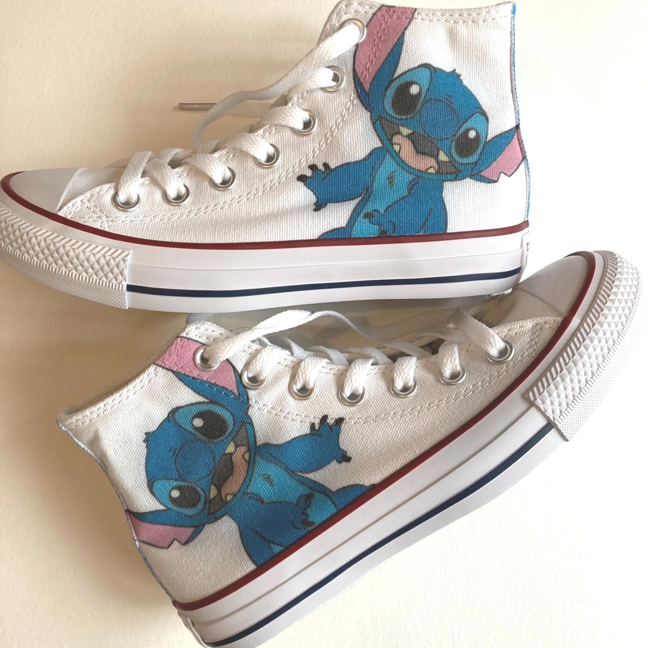 Stitch Converse High Tops, Lilo and Stich Shoes, Stitch