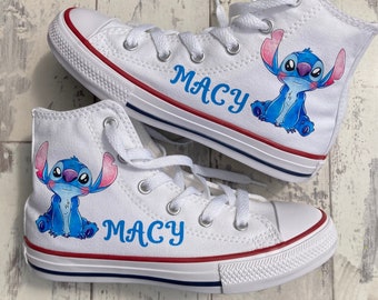 Adult Stitch Custom Converse, Stitch shoe, Custom shoe, Stitch converse