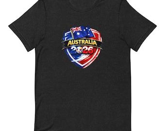 Selección de fútbol de Australia 2026, camiseta de aficionado al fútbol, camiseta unisex, Mercs del Mundial 2026, aficionados al fútbol, regalos para el día del partido