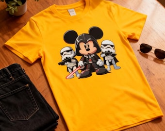 Chemise Starwars Mickey Mouse, chemises cadeaux d'anniversaire, vacances en famille à Disneyland