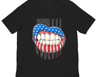 Camiseta de labios del 4 de julio, camiseta del 250 aniversario