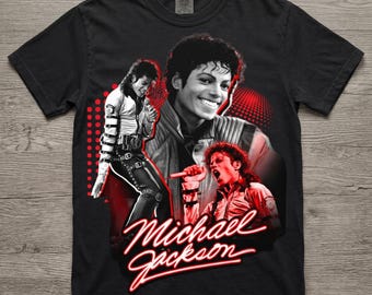 Chemise Michael Jackson couleurs confort, cadeaux pour les fans de musique pop, mecha rétro, chemise rétro des années 90