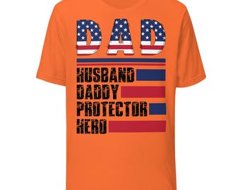 Chemise patriotique de papa, pour la fête des pères de mari, pour la chemise de pères, homme d'honneur, vêtements du 4 juillet, drapeau des États-Unis
