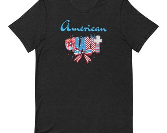 Camiseta patriótica de la tía estadounidense para el 4 de julio, camiseta del Día de la Independencia.