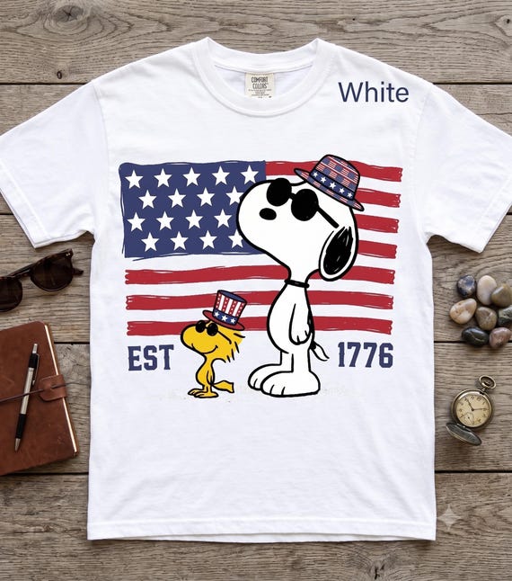 Snoopy America 250th Anniversary Shirt, Peanuts Patriotic Comfort Colors Tee