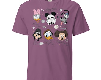 Chemises Mickey et ses amis couleurs confort, vacances en famille Disneyland, vacances magiques 2026, t-shirt graphique loufoque