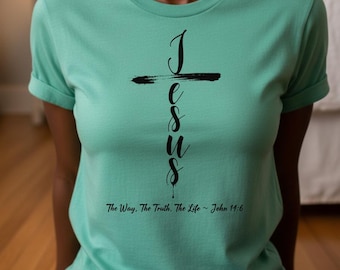 Chemises Croix de Jésus, Cadeaux chrétiens pour hommes, Designs de chemises confessionnelles, Cadeaux religieux pour femmes