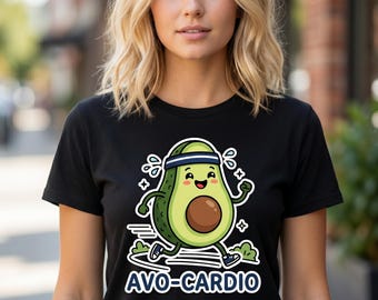 Camiseta de aguacate, camiseta deportiva divertida, camiseta gráfica divertida,