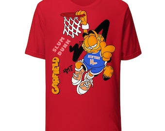 Chemise Garfield, cadeaux rigolos pour hommes, vêtements de basket-ball, t-shirt rigolo pour femme, produits dérivés de dessins animés