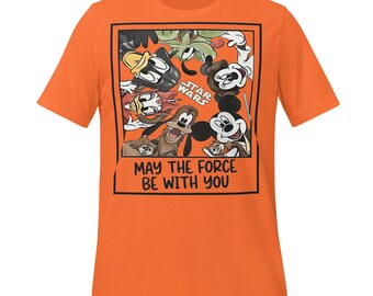 Chemise Starwars Mickey Mouse et ses amis, que la force soit avec vous, vacances en famille à Disneyland, mignon SpaceTee