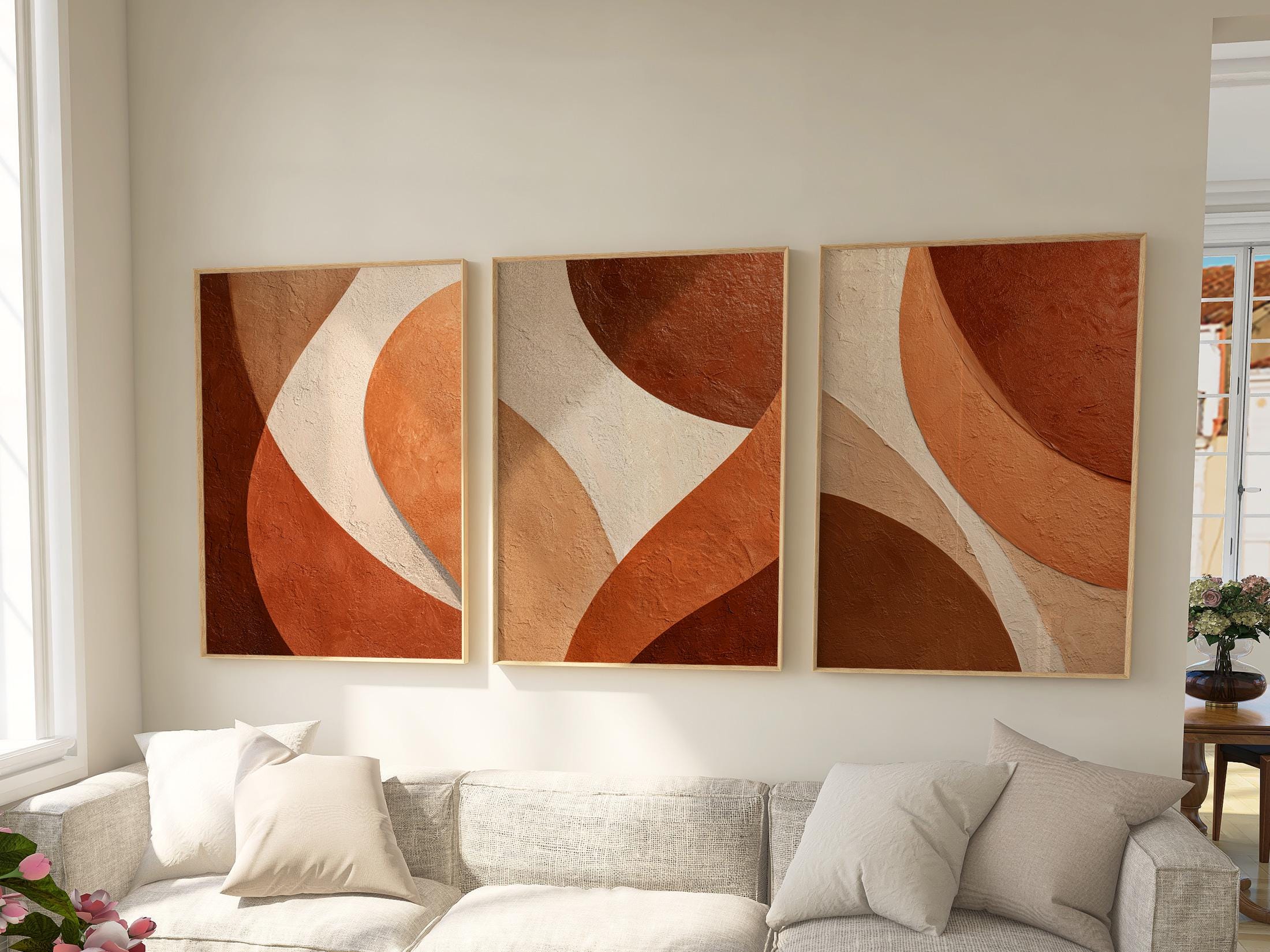 Terracotta wall decoration - Etsy 日本