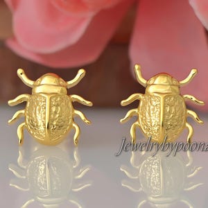 Pendientes de escarabajo en plata de ley 925 – Joyería con forma de escarabajo