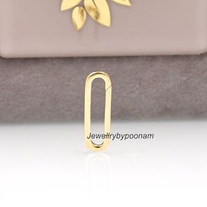 14K Real Solid Gold Charm Enhancer Connector, Silver Charm Holder Pendant, Enhancer Charm Holder, 14k Gold Enhancer, Charm Holder Gold