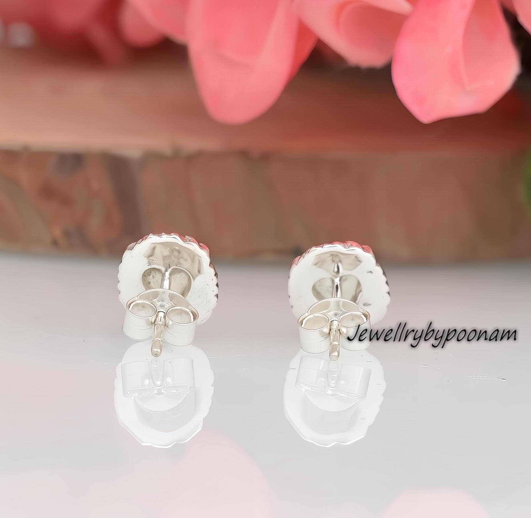 9k/14k Gold Sterling Silver Lion Head Earrings, Dainty Leo Zodiac Studs - View 4 - Jewelry By Poonam | SKU: PJE1700-SLYG-10M