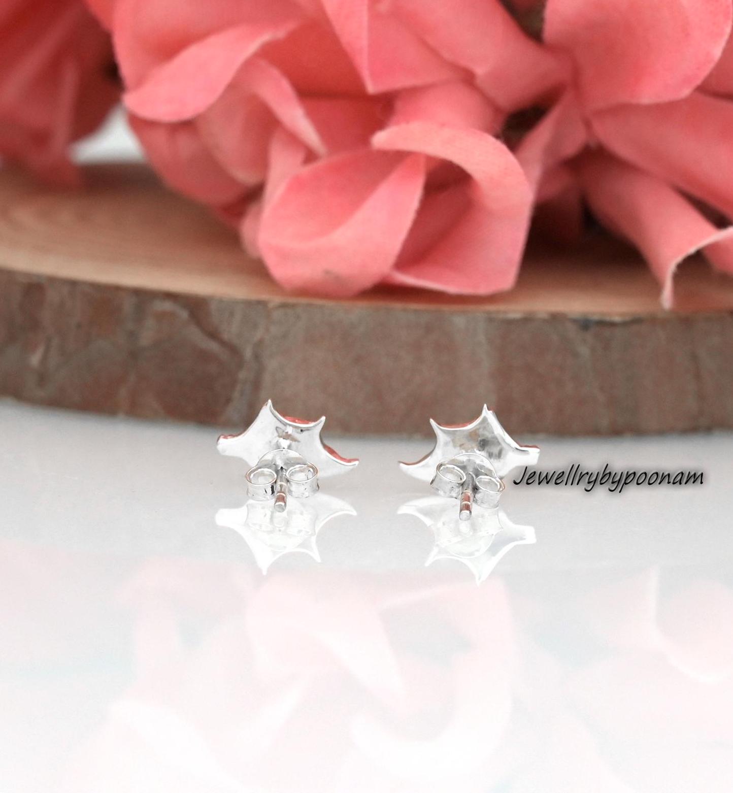 925 Sterling Silver Dragon Wing Stud Earrings, 10MM, Gothic Minimal Animal Jewelry - View 3 - Jewelry By Poonam | SKU: PJE170