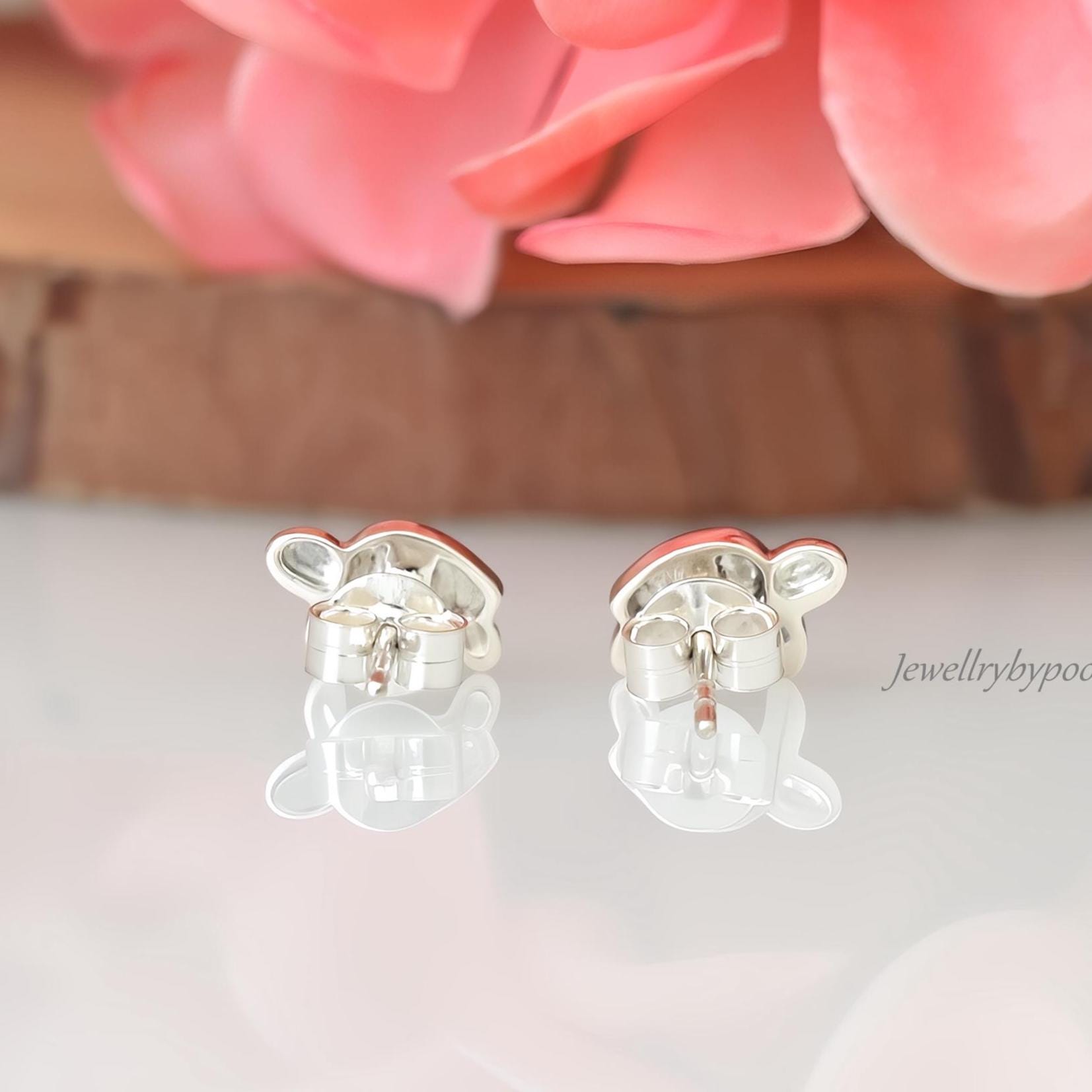 925 Sterling Silver Turtle Stud Earrings: Tiny Sea Turtle Studs - View 3 - Jewelry By Poonam | SKU: PJE1924-SLNS-10M 2/2026,P