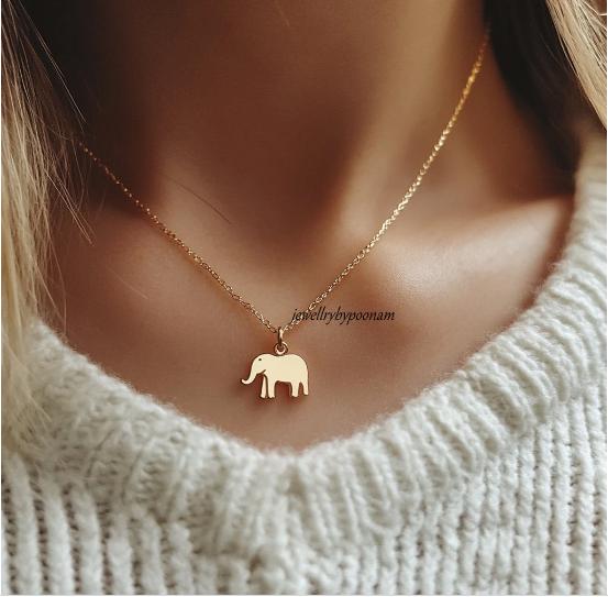 925 Sterling Silver Elephant Pendant: Tiny Lucky Charm (20MM) - View 2 - Jewelry By Poonam | SKU: PJP4270-SLNS-20M 2/26