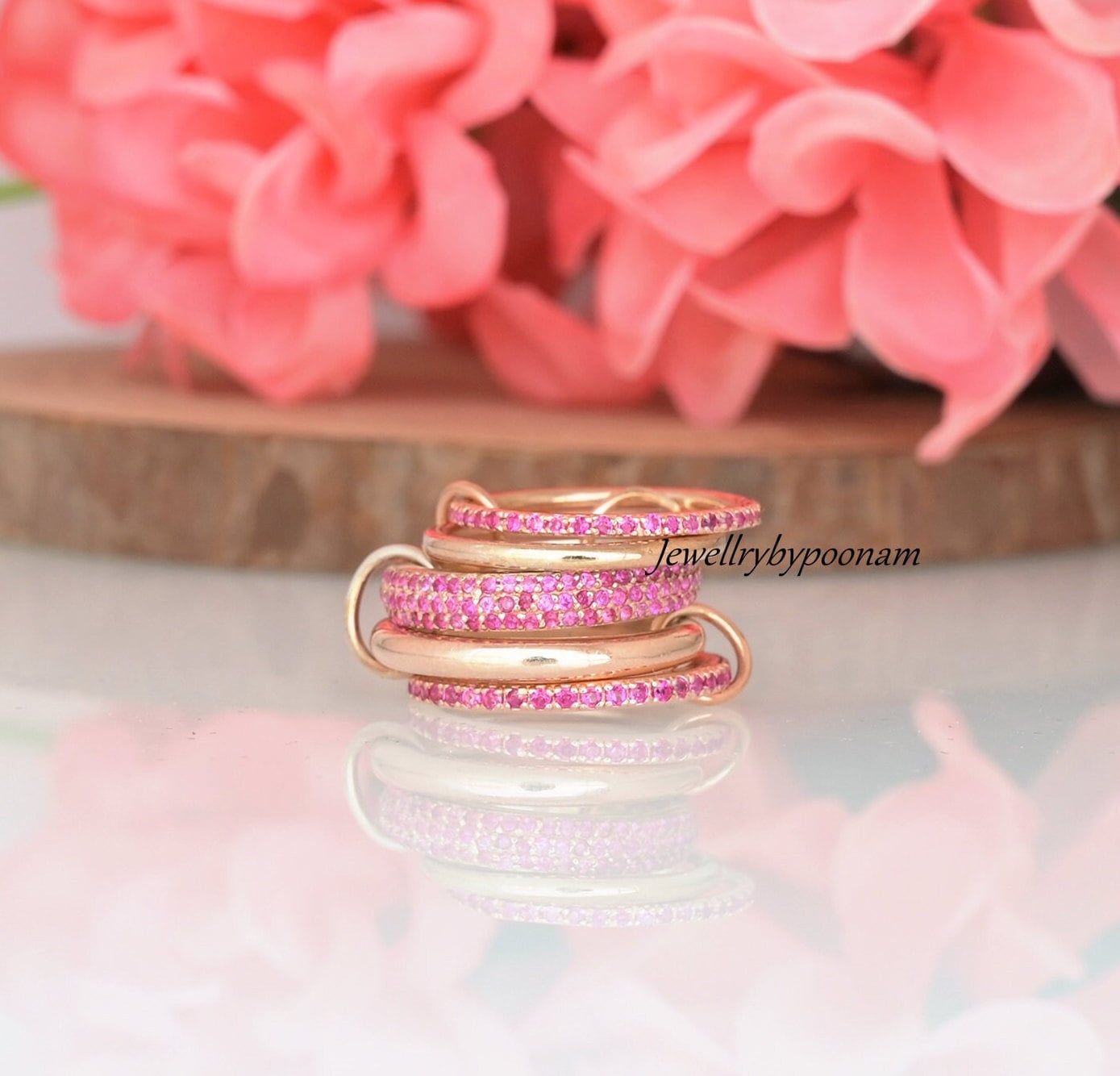 14K Gold-Plated Multi-Link Ring: 925 Sterling silver Sterting Chunky Interlocking Band Ring - Jewelry By Poonam | SKU: PJR895