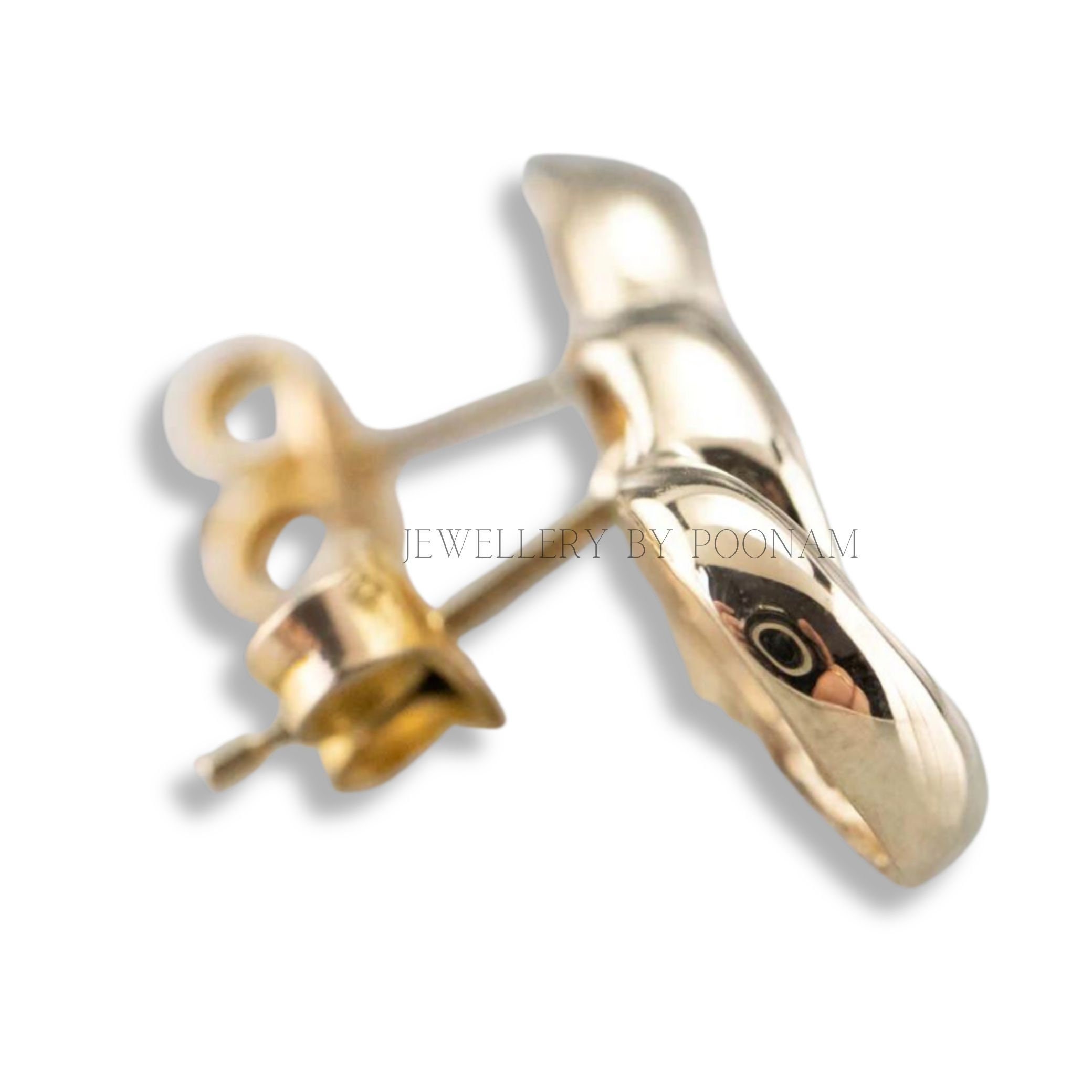 Twisted Stud Earrings, Dainty Earrings, Tiny Earrings, Minimalist Modern Design, Sterling Silver Earrings - View 2 - Jewelry
