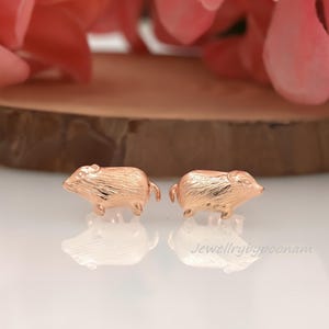14k Gold kleine Capibara Ohrstecker, Capybara Ohrringe, Capybara Ohrstecker, kleine Capybara flache Ohrringe, Capybara Ohrstecker zierliche Ohrringe