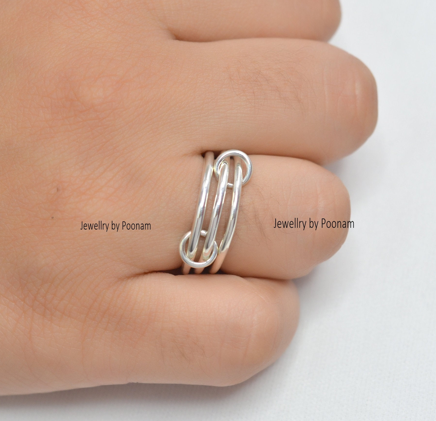Sterling Silver Paperclip Ring, Minimalist Chain Link Ring, Dainty Statement Ring, Modern Everyday Ring, Gift For Her - Jewel
