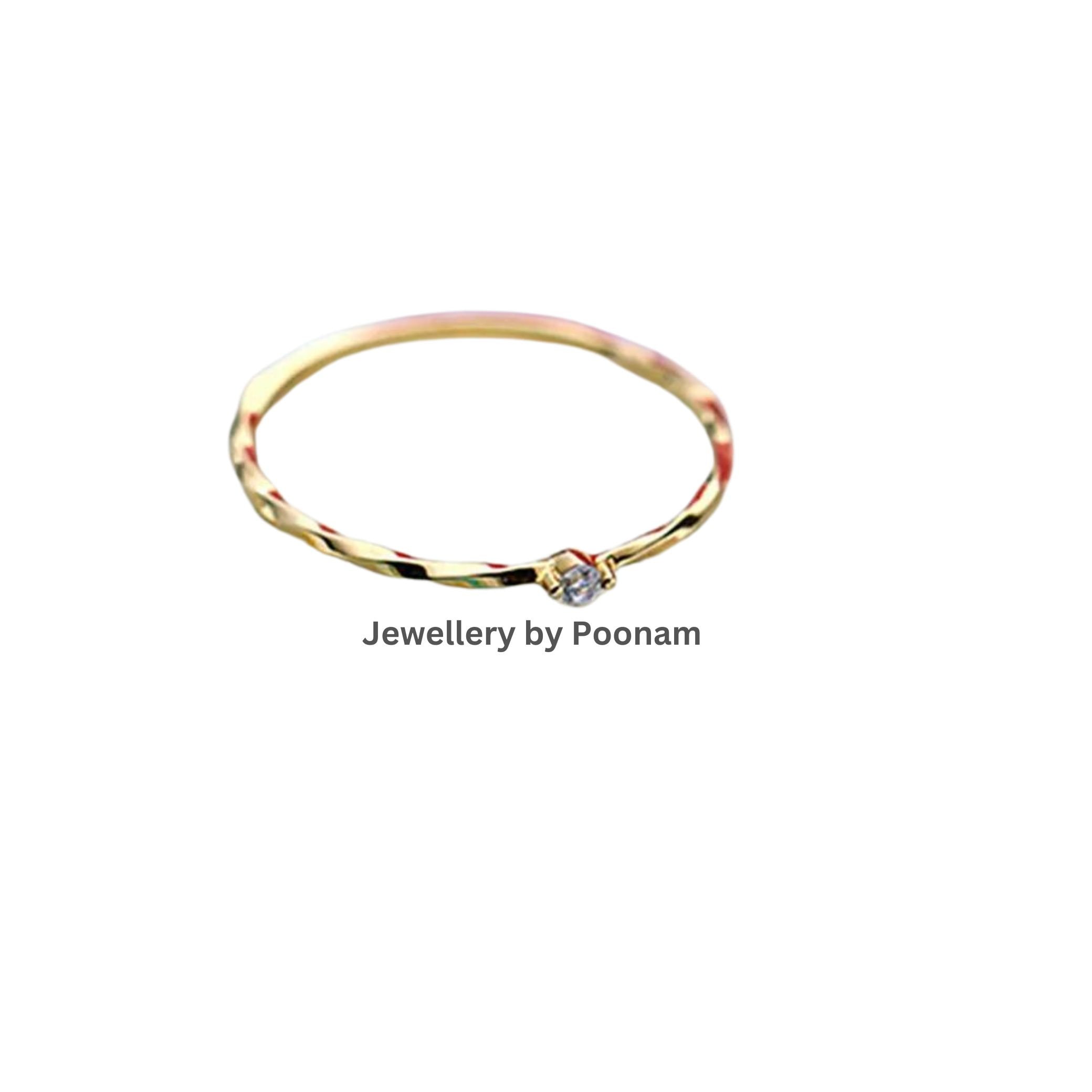 Superfine Twist Design Ring - 925 Sterling Silver Statement Piece - View 2 - Jewelry By Poonam | SKU: R-1080