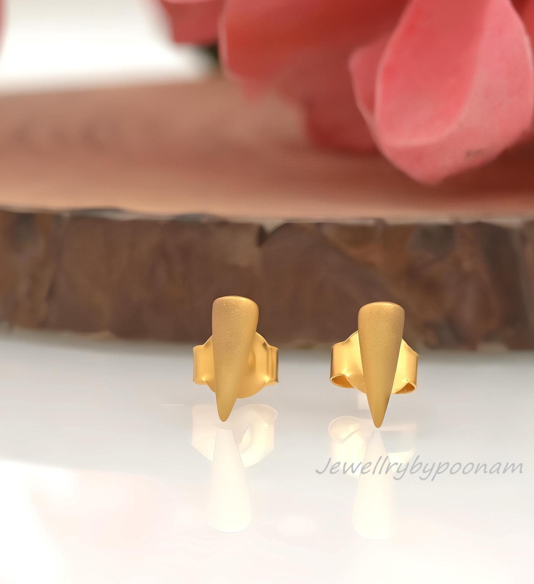 925 Sterling Silver Tiny Dagger Stud Earrings — Spike & Throne Studs - Jewelry By Poonam | SKU: PJE1762-SLYG-10M 2/26