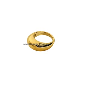 Dome Ring - 14K Solid Gold and 925 Sterling Silver Options, Perfect Gift for Mother&#39;s Day, Valentine&#39;s Day, and Christmas